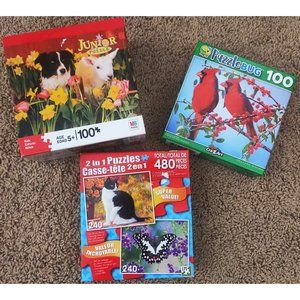 Assorted Animal Puzzles Bundle Of 3 New